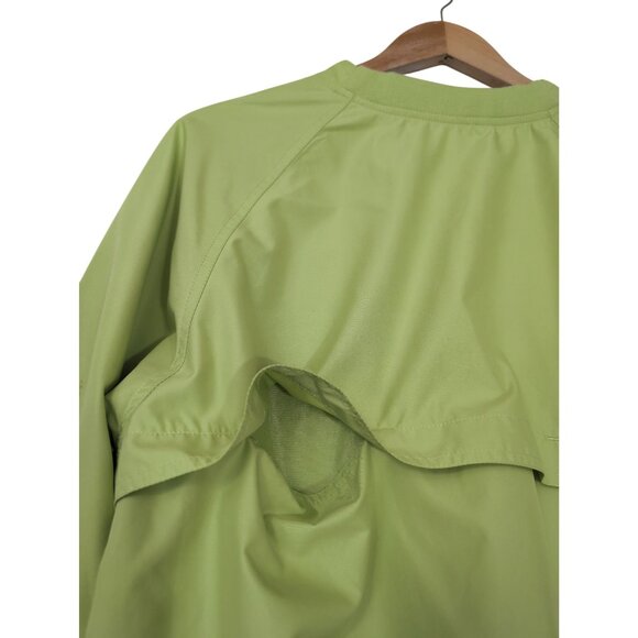 Raes Creek Pullover Windbreaker Womens M Green Golf Vented V-Neck Long Sleeve - Picture 6 of 10
